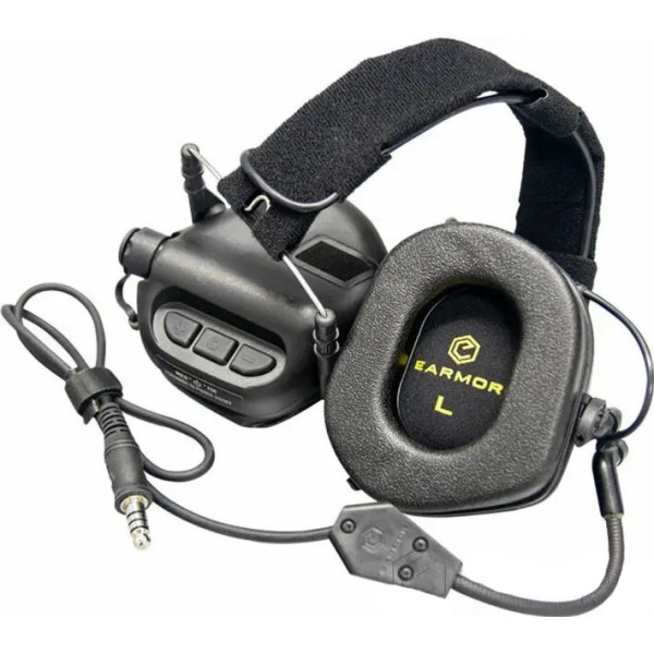 Тактические наушники EARMOR M32 с универсальным креплением Черный
