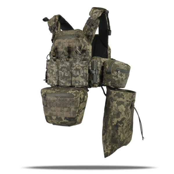 Комплект плитоноска Kiborg GU Gen.2 + 6 подсумков Пиксель