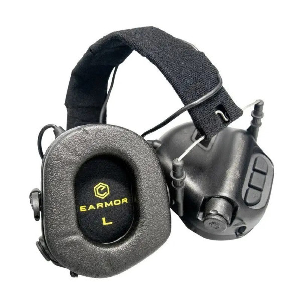Тактические наушники EARMOR M31 Black с универсальным креплением