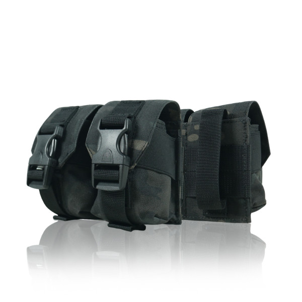 Подсумок под 2 гранаты Kiborg GU Double Mag Pouch (Черный мультикам)