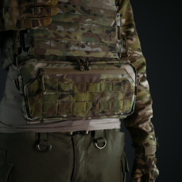 Подсумок под защиту живота Militex Мультикам из Cordura original USA (L) с баллистической защитой 2 класса
