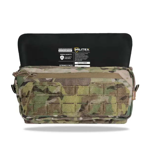 Подсумок под защиту живота Militex Мультикам из Cordura original USA (L) с баллистической защитой 2 класса