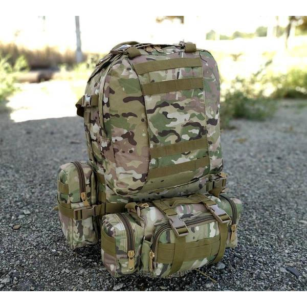 Тактический рюкзак Molle Assault 55л + (3 органайзера) Мультикам