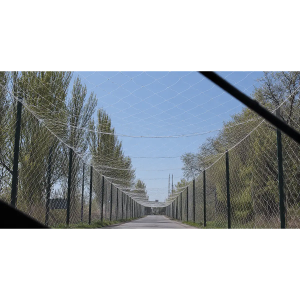 Антидроновая сетка (6×9 м), ячейка 50 мм, нить 1,8 мм, белый прочная черная сетка для защиты техники и позиций