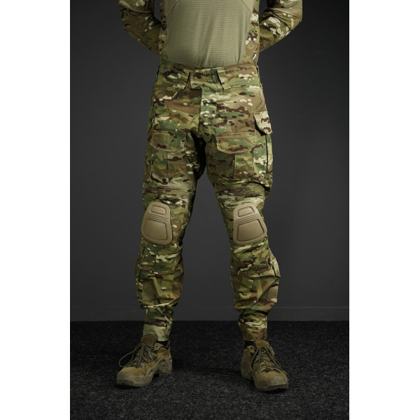Брюки с наколенниками Kalista Military Full-Pro из рип-стопа, мультикам