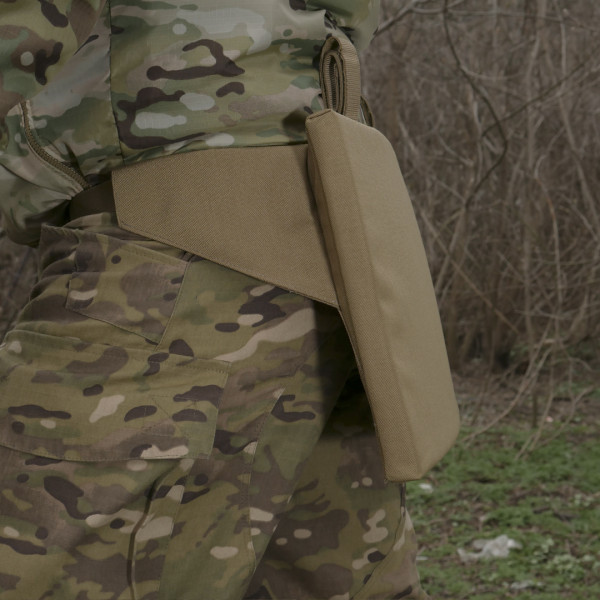 Каремат-сидушка Kiborg 20mm (усиленная) Cordura Coyote под бронепакет