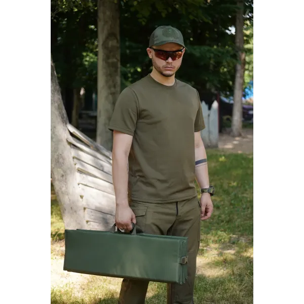 Полевой раскладной каремат олива с наполнителем