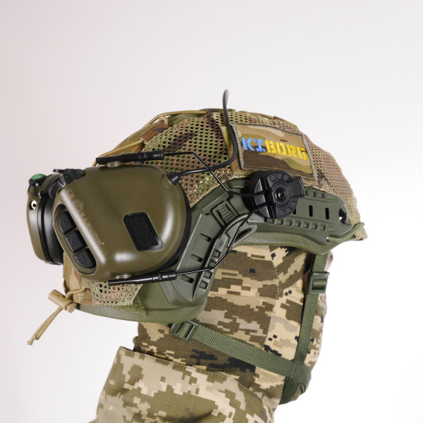 Тактичні навушники EARMOR M31Н з кріпленням Олива