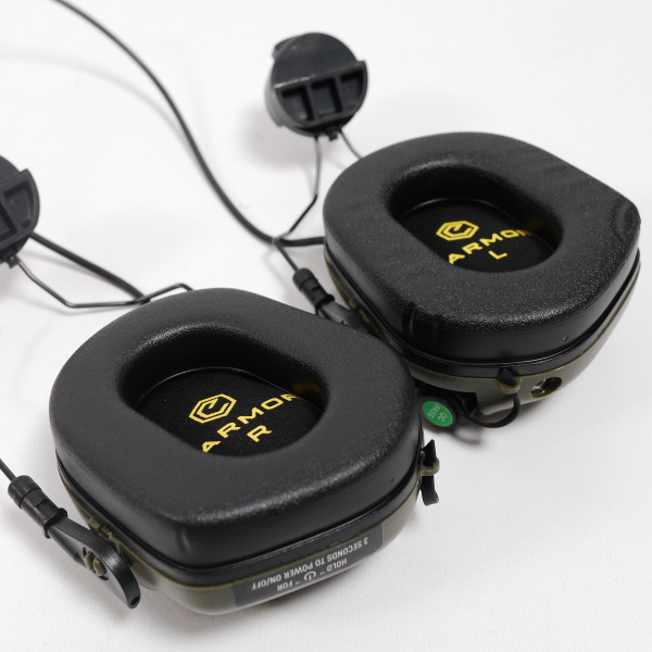 Тактичні навушники EARMOR M31Н з кріпленням Олива