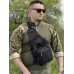 Сумка через плечо - Черная с MOLLE-системой