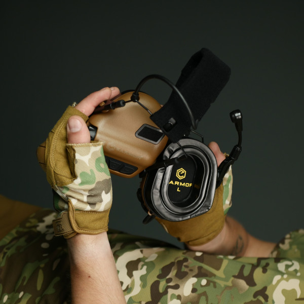Цифровые активные защитные наушники Earmor M32 PLUS Койот