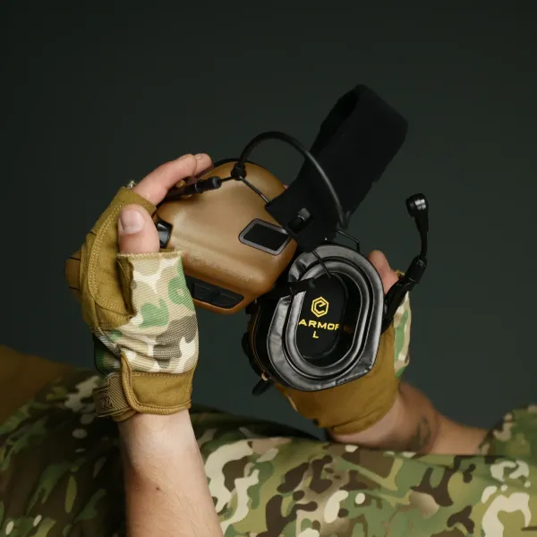 Цифровые активные защитные наушники Earmor M32 PLUS Койот
