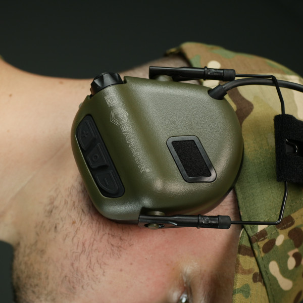 Цифровые активные защитные наушники Earmor M32 PLUS Олива