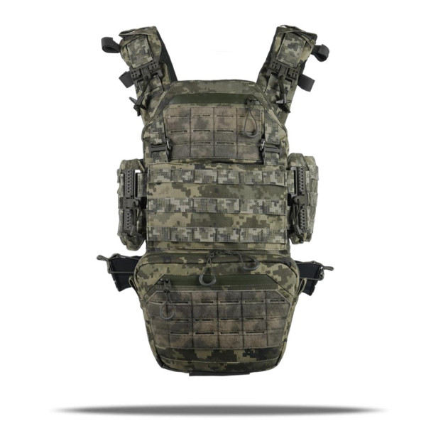 Комплект плитоноска Kiborg Gen.2 + 2 подсумки с баллистической защитой 2 класса — Пиксель Комплект плитоноска Kiborg Gen.2 + 2 подсумки с баллистической защитой 2 класса — Пиксель