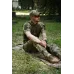 Полевой раскладной каремат пиксель с наполнителем