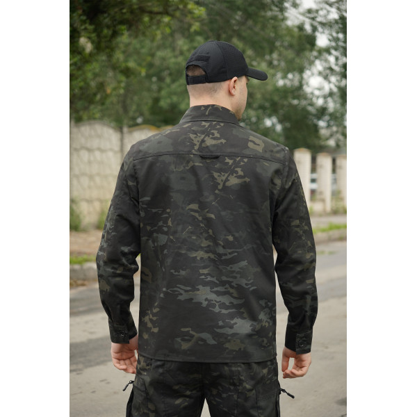 Рубашка тактическая Operator 5 Twill черный мультикам на пуговицах