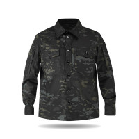 Рубашка тактическая Operator 5 Twill черный мультикам на пуговицах
