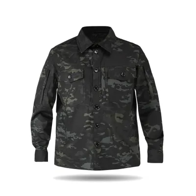 Рубашка тактическая Operator 5 Twill черный мультикам на пуговицах