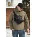 Сумка-бананка черная из водоотталкивающего материала