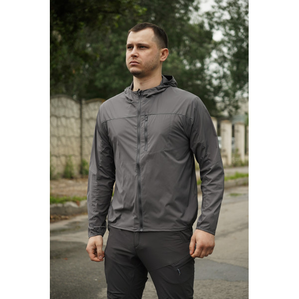 Летняя куртка-ветровка серая (2271-2XL) Летняя куртка-ветровка серая (2271-2XL)