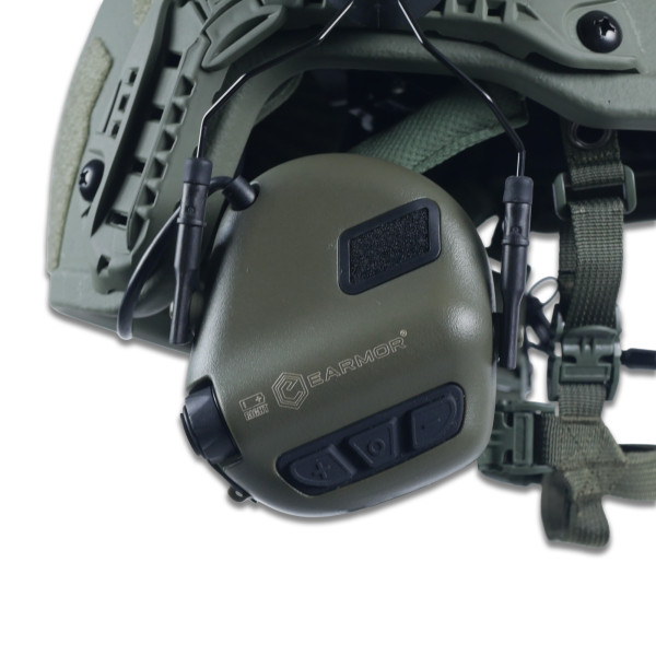 Тактические наушники EARMOR M32Н Olive с креплением