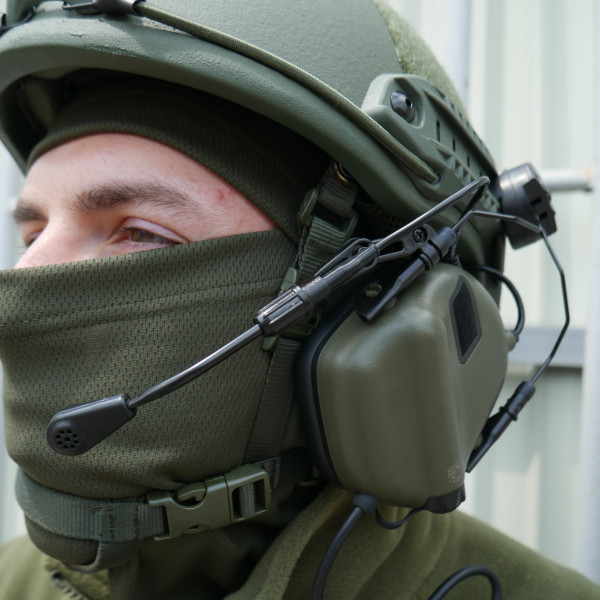 Тактические наушники EARMOR M32Н Olive с креплением