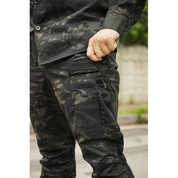 Тактические брюки UA Twill Black Multicam с усиленными коленями и 8 карманами (2XL) Тактические брюки UA Twill Black Multicam с усиленными коленями и 8 карманами (2XL)