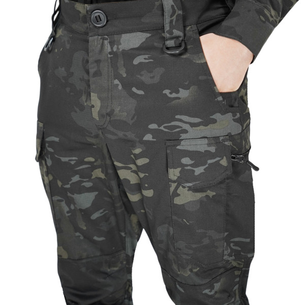 Тактические брюки UA Twill Black Multicam с усиленными коленями и 8 карманами (2XL) Тактические брюки UA Twill Black Multicam с усиленными коленями и 8 карманами (2XL)