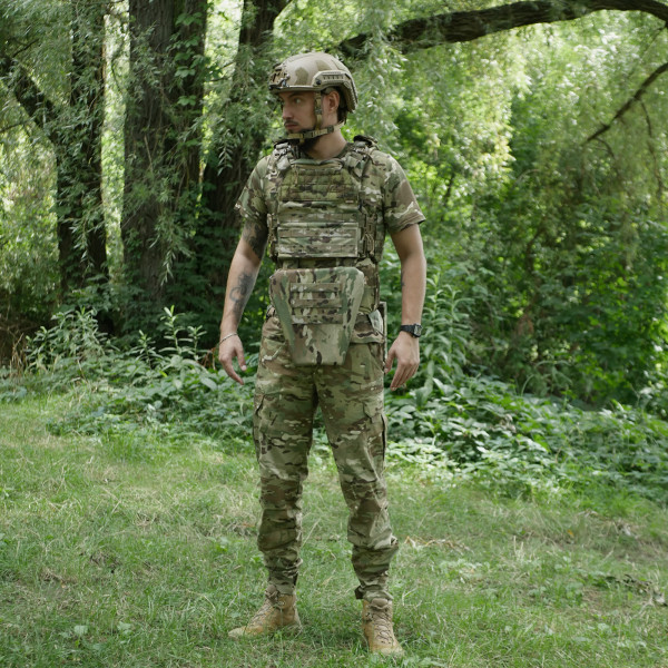 Защита паха (напашник-фартук) Militex с баллистической защитой 2 класс cordura USA Мультикам