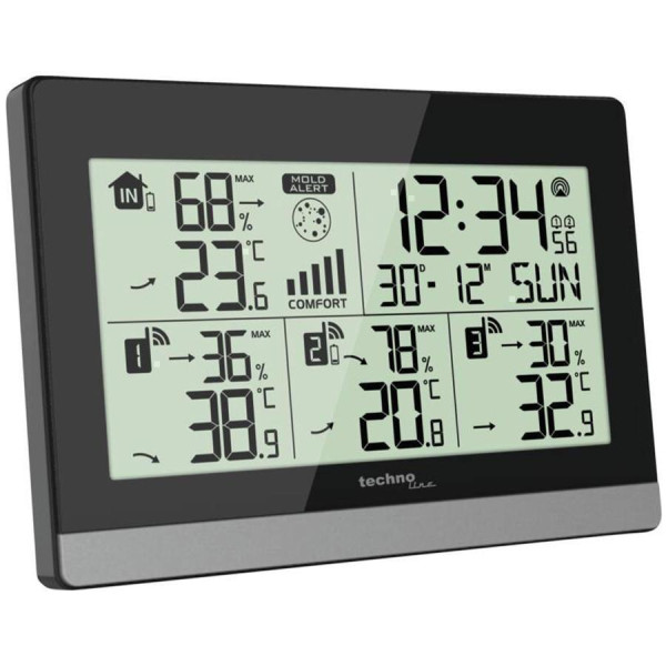 Термогигрометр Technoline WS7065 Black/Silver (WS7065)