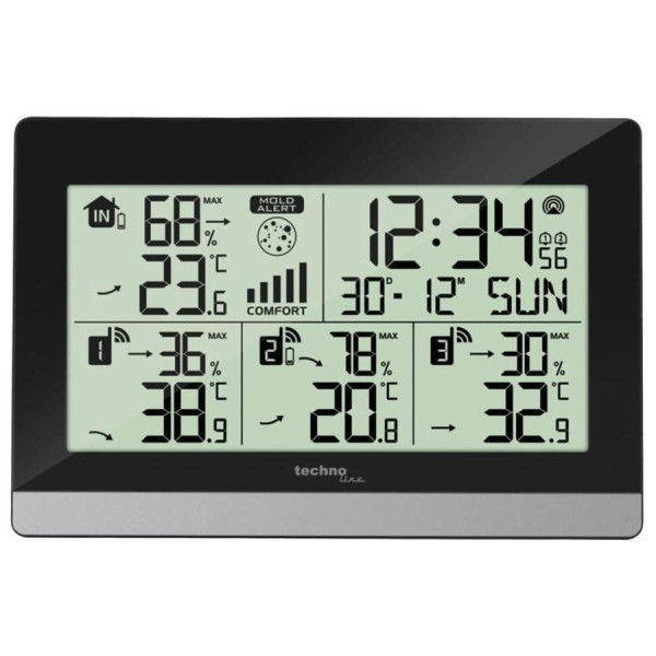 Термогигрометр Technoline WS7065 Black/Silver (WS7065)