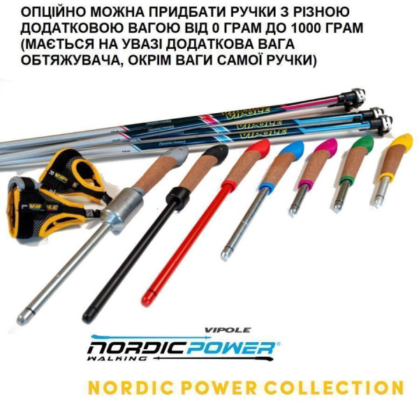 Секции для палок Vipole Asta Power Steps Blue 110 Nordic Power