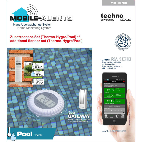 Комплект датчиків температури води та повітря з гігрометром Technoline Mobile Alerts MA10700 для розумного будинку