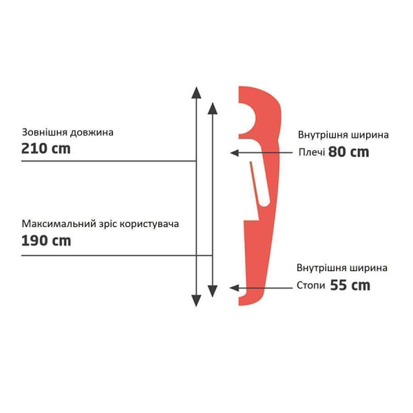 Летний спальный мешок кокон до 13°C.