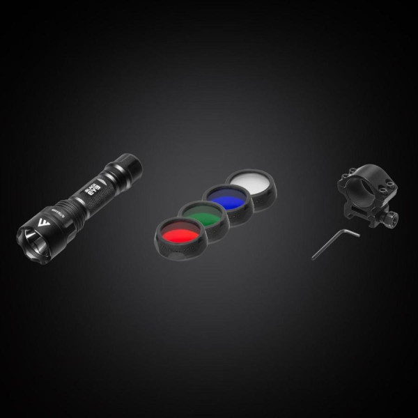 Фонарь тактический Mactronic Black Eye 650 (650 Lm) Recharg Type-C Gun Mount RGB Kit (L-MX532L-RC/SET3)