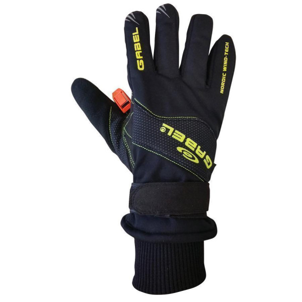 Рукавицы для скандинавской ходьбы Gabel Wind Tech N.C.S. Black/Green L (8015012100009)