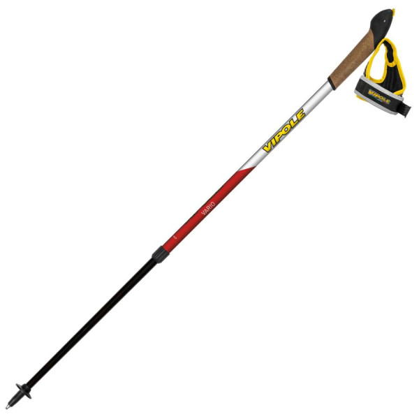 Палки для скандинавской ходьбы Vipole Vario 90-130 см красно-белые