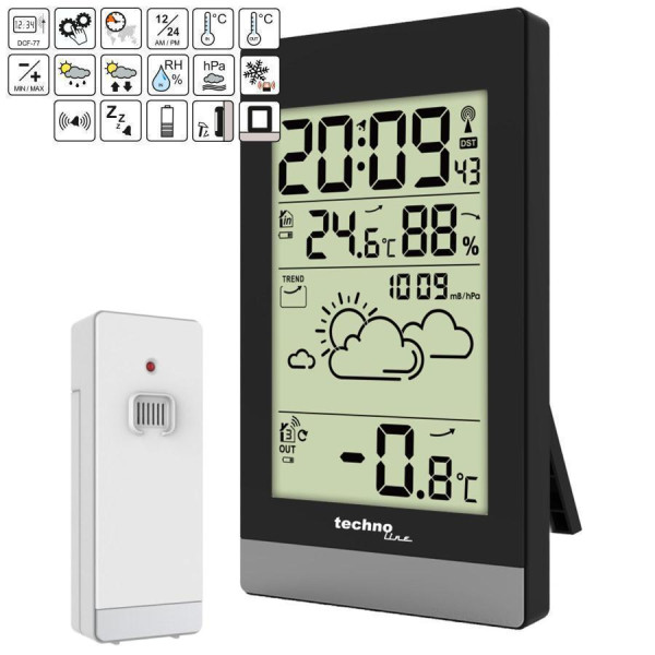Метеостанция Technoline WS9132 Black (WS9132)
