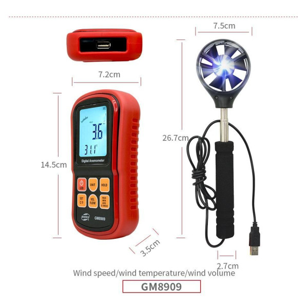 Анемометр BENETECH GM8909 Анемометр BENETECH GM8909