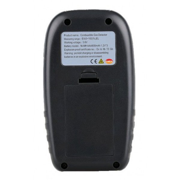 Детектор горючих газов + термометр (0-100%LEL) WINTACT WT8823
