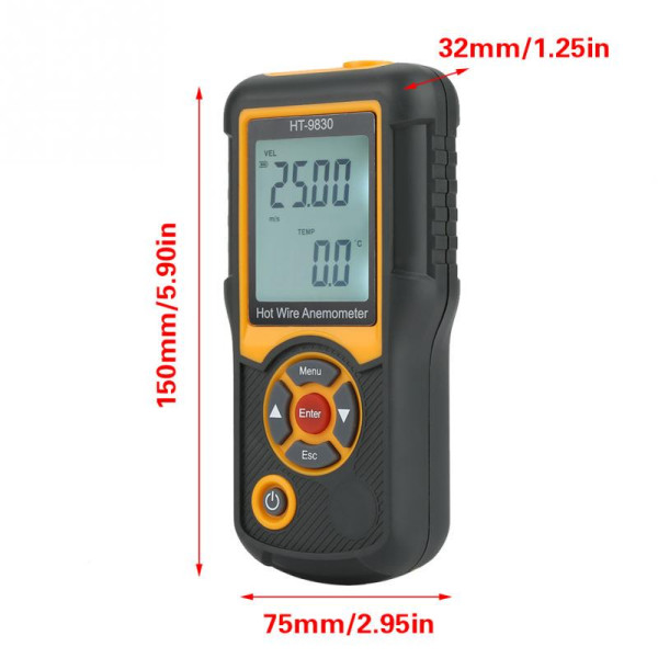 Термоанемометр Xintest HT-9830 (0,1-30 м/с, расходомер)