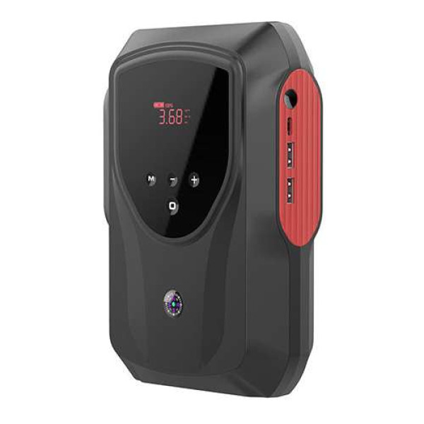 PRO-JS158: Пусковое устройство Jump Starter 2000А + POWER BANK 15800mAh + Компрессор 10 бар + Фонарик LED