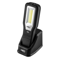 Лампа рабочая 550 lm COB LED + база + зарядное устройство, 99-071