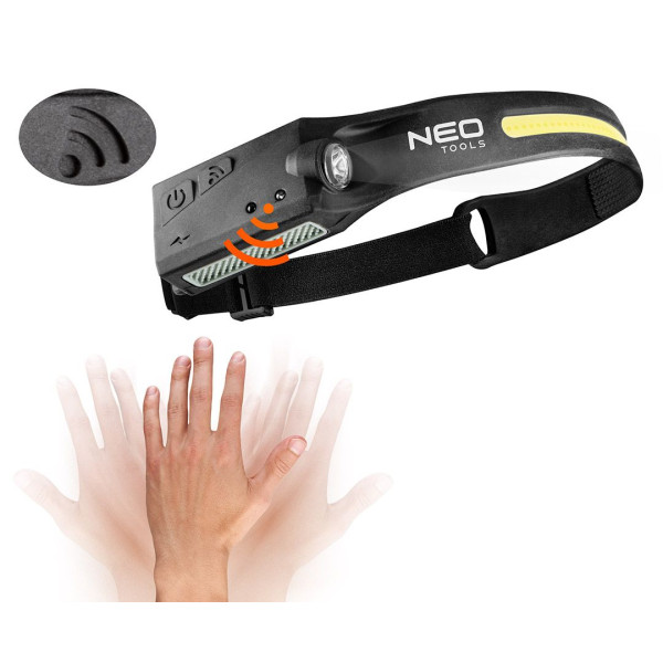 Налобный светодиодный фонарик 2-в-1 NEO TOOLS 99-097