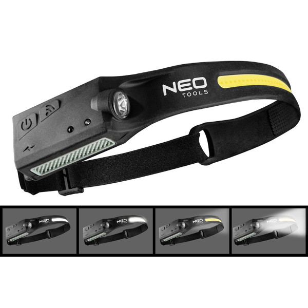 Налобный светодиодный фонарик 2-в-1 NEO TOOLS 99-097