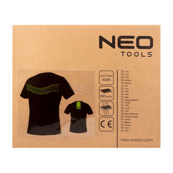 Футболка для чоловіків чорного кольору Premium PRO 81-609 NEO TOOLS