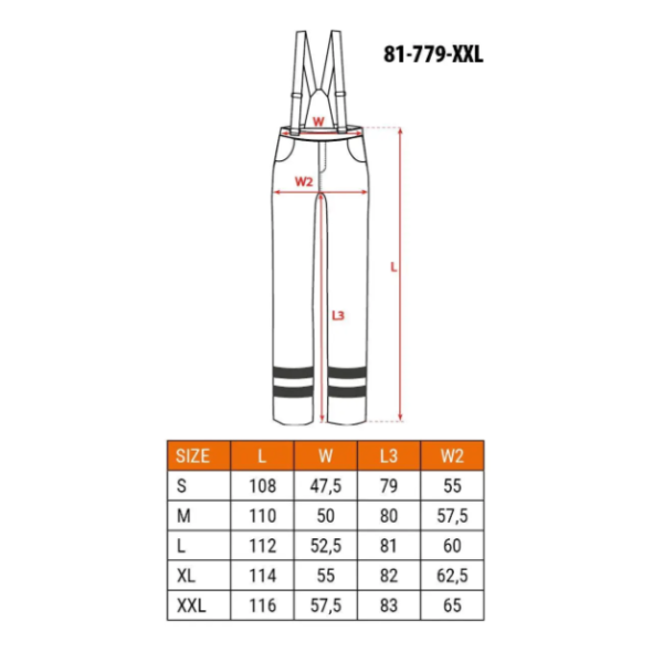 Полукомбинезон рабочий, сигнальный NEO 81-779