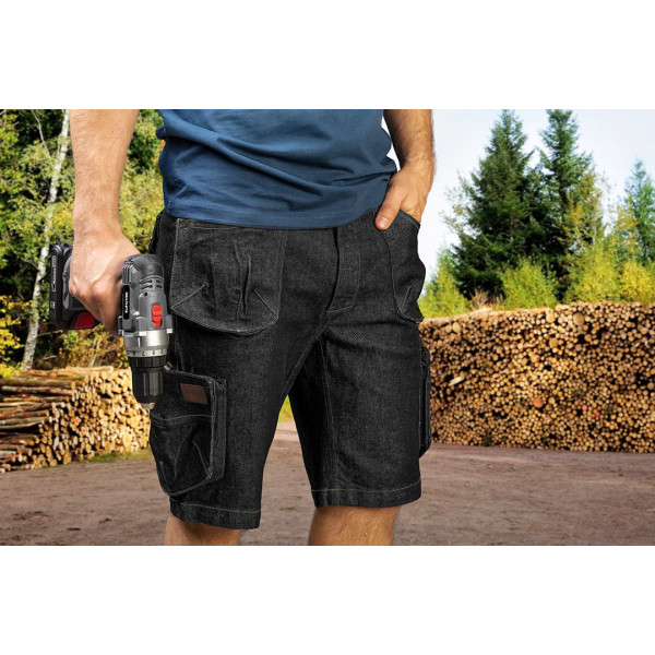 Короткие шорты DENIM черные NEO TOOLS 81-273