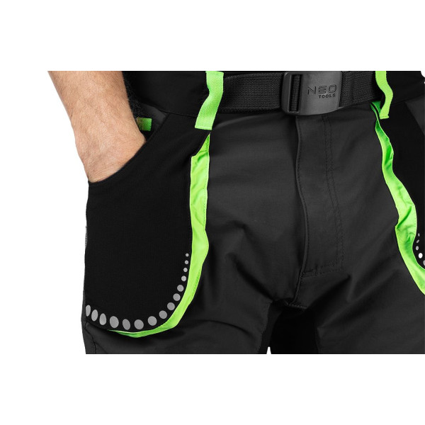 Короткие шорты PREMIUM черно-серые NEO TOOLS 81-277