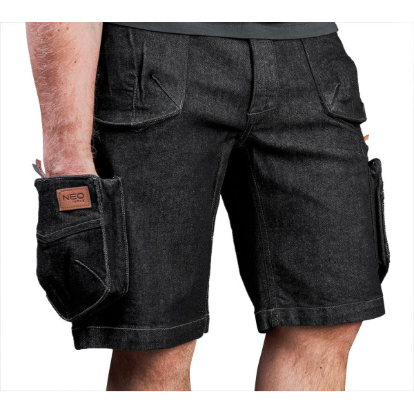 Короткие шорты DENIM черные NEO TOOLS 81-273